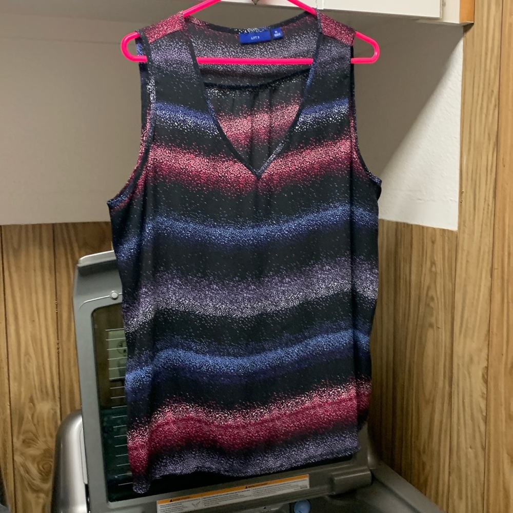 Apt 9 Sleeveless multi color top
